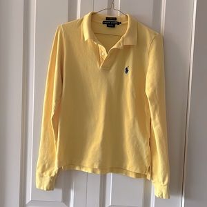 Yellow long sleeve polo
